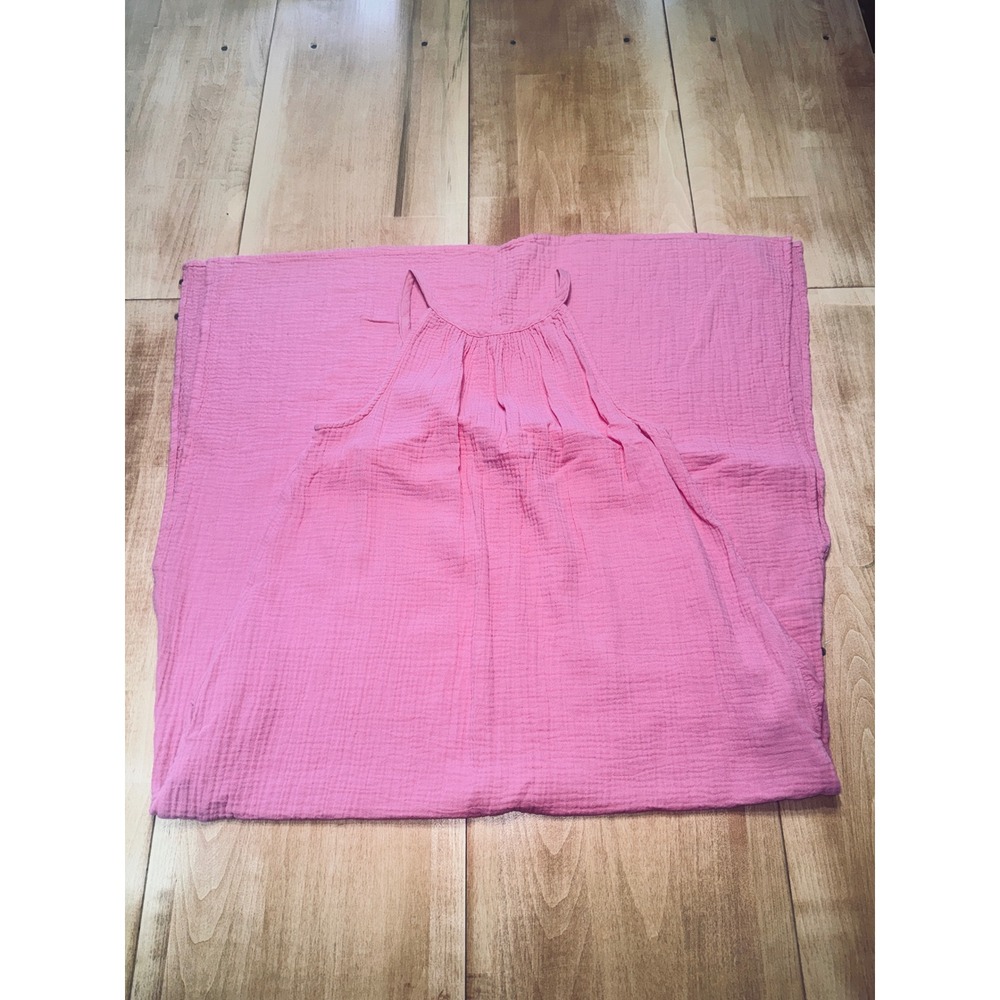 Universal Thread Gauze Halter Maxi Dress Pink Size S‎ Side Slits Cotton
